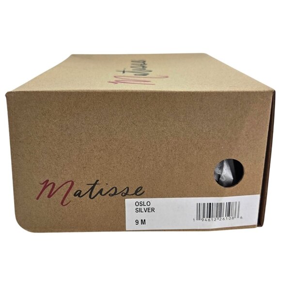 Matisse Oslo Silver Triangular Block Heel Strappy Sandals Womens 9M NIB - Picture 7 of 9